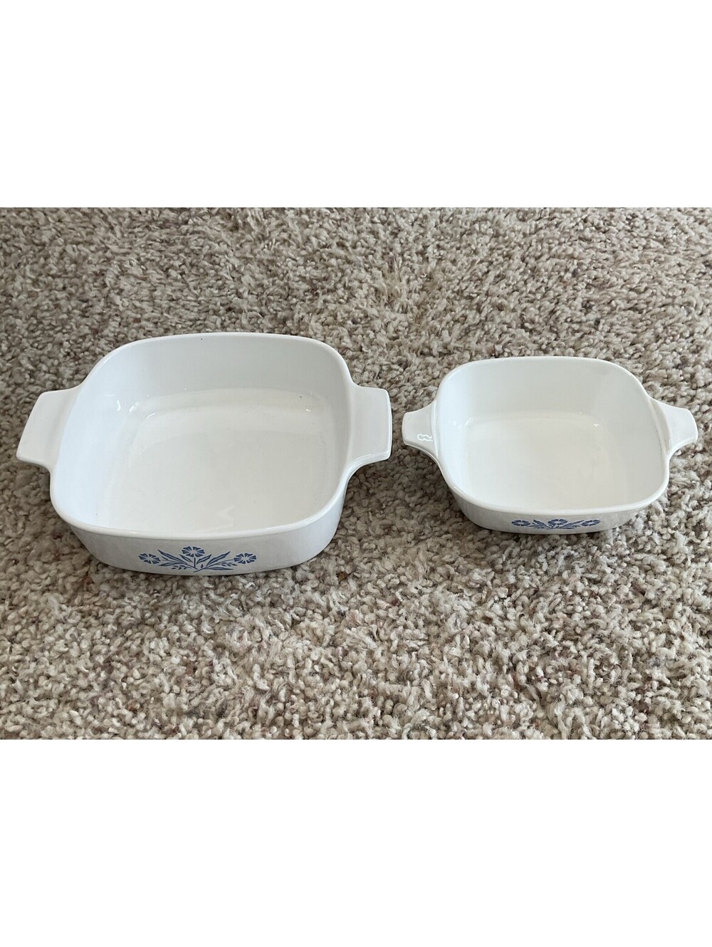 Corning Ware Blue Cornflower 1 Quart And Petite Dish No Lids